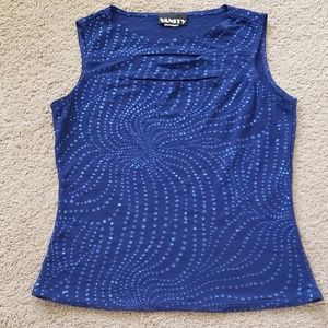 Glitter spirals sleeveless 2 peekaboo slits breast